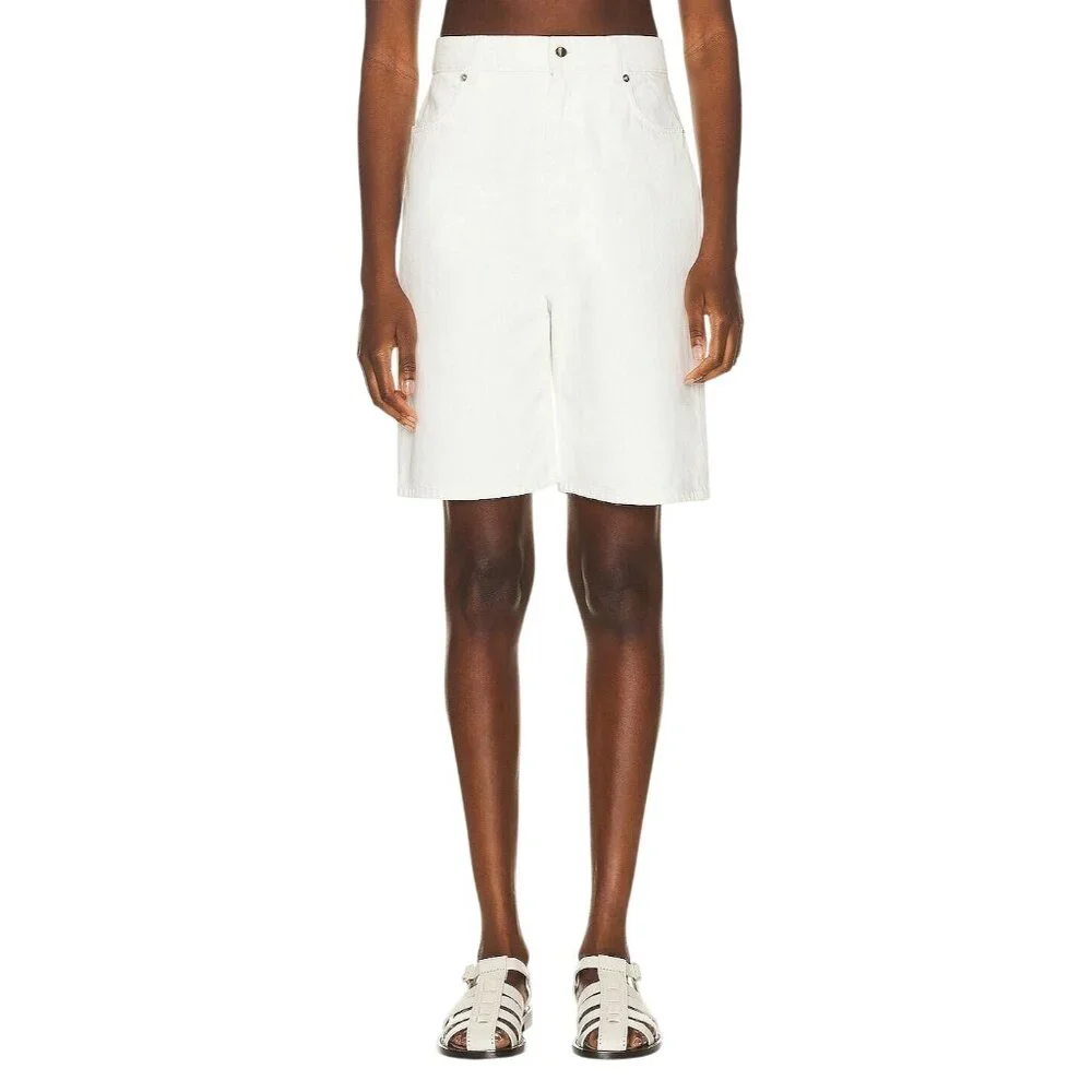 Loulou Studio Isu Shorts in Ivory 25 New Womens Bermuda Long Knee